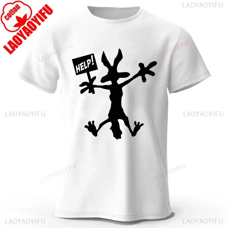 Grafická trička Wile E Coyote Pánská Dámská Y2K Manga Streetwear Topy Anime Oblečení Móda Harajuku Estetické Ležérní Tričko Camisetas
