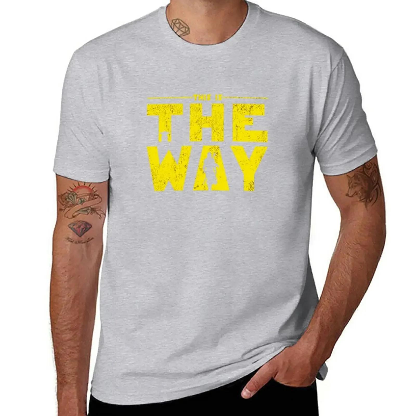 Retro This is The Way Yellow mando and the Baby TShirt cute tops blacks plain white t shirts men S