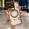 Applicable To iPhone15Pro Magnetic Mobile Phone Case Apple 14 Mechanical Picture Electroplating Tpu13 Invisible Bracket 12 Soft Case