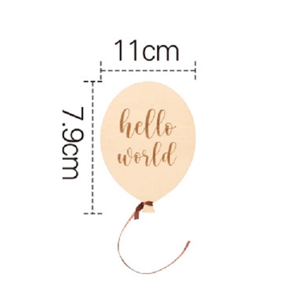 Monthly Balloons, Wooden Party Supplies, Photo Props, Toddlers, Boys,