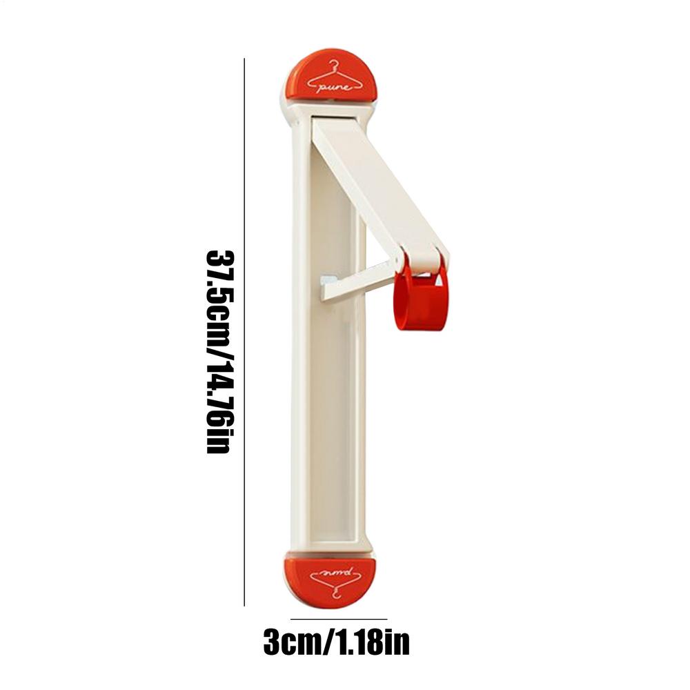 Suction Cup Telescopic Clothes Hanger Wall Mounted Drying Rack Foldable Retractable Laundry Drying Rack Garment Hanger красный