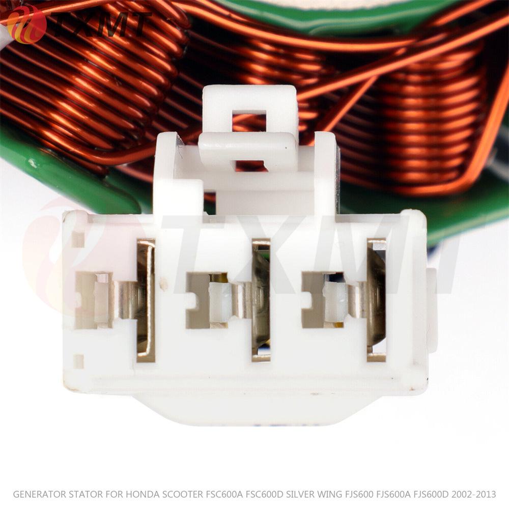 Compatible with Honda Silver Wing FSC600 and FJS400/600 Magneto Stator and Ignition Coil.