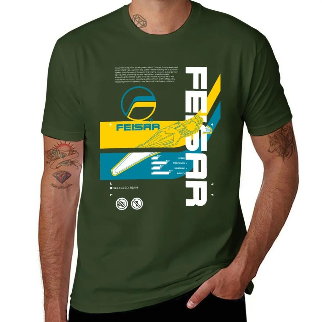 Wipeout 2049 Feisar Coverart T-Shirt Hippie Schwergewicht Neu Bei Oberteilen T-Shirts Niedlich Harajuku Vintage Unisex Designer Kleidung Streetwear