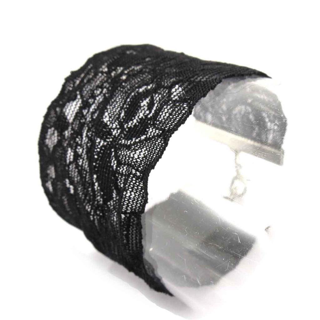 Les Trésors De Lily [J8727] - Designer Bracelet 'Carmen' Black Lace