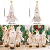Christmas Santa Claus Snowman Deer Bottle Cover With Plush Foam Material For Holiday Table Decor
