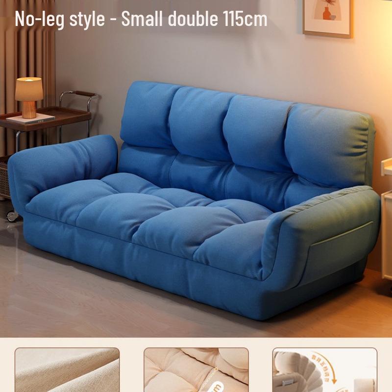 Compact Folding Sleep Sofa for Small Apartments - Double Bed and Reclining Backrest for Bedroom or Rental Homes