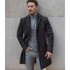 Men's British Style Wool Trench Coat - Mid-Length, Thick, Multiple Colors & Sizes (Autumn/Winter)