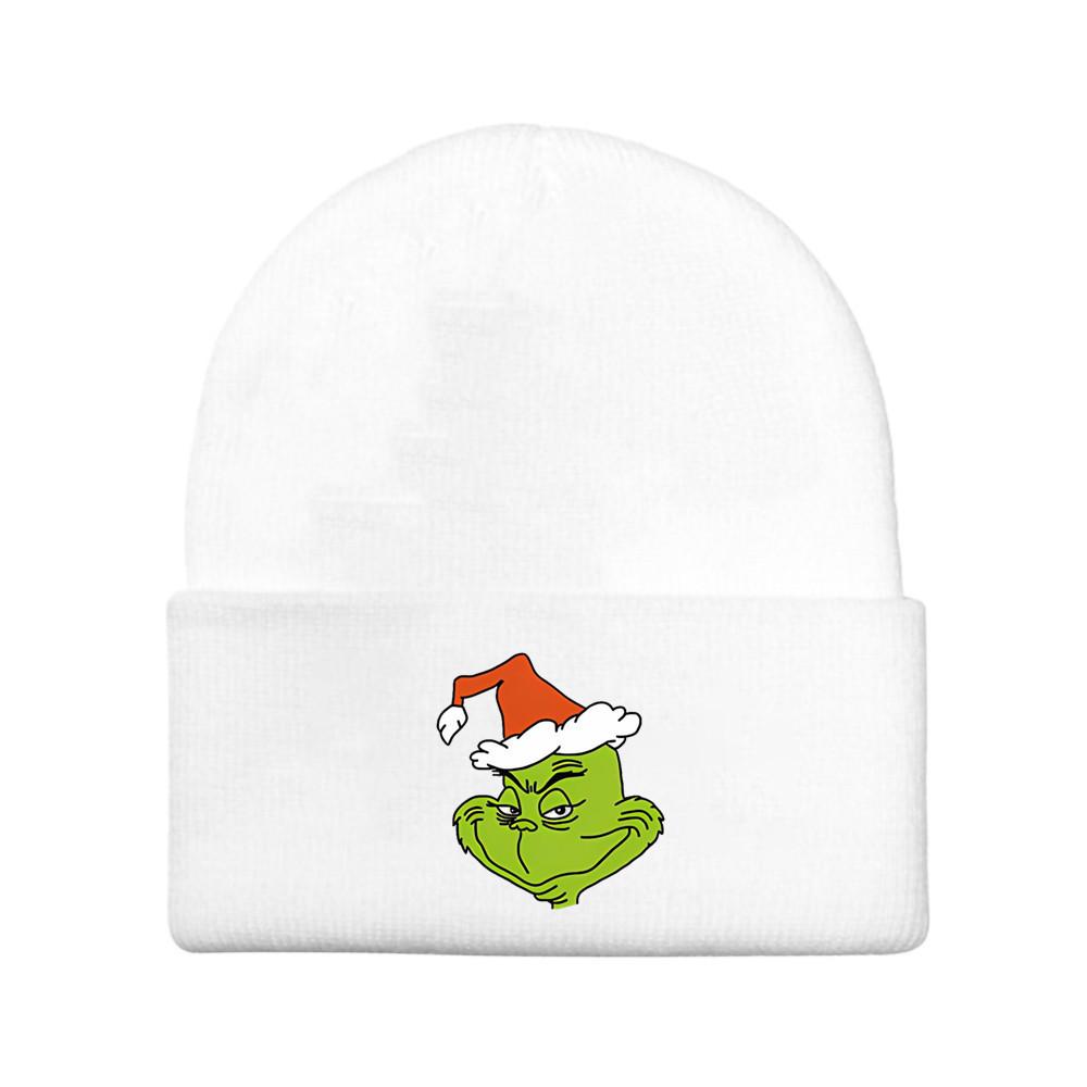 The Grinch Print Knit Hat With Earmuff Protection For Winter Warmth And Unisex Use