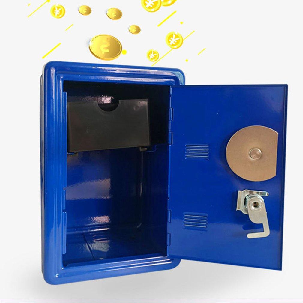 Mini Metal Safe Piggy Bank With Key Lock and Combination Children's Coin Piggy Bank Desktop Storage Box For Boys and Girls