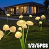 1/3/5PCS 6LED Mushroom Light Jellyfish Lamp Outdoor Waterproof Solar Garden Lamp for Villa Garden Courtyard Park Decor Lamp