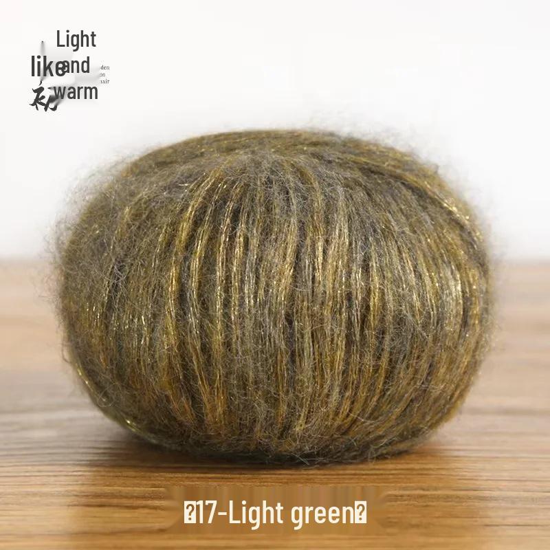 Hand-Knitted Glitter Mohair Wool Sweater and Scarf Coat