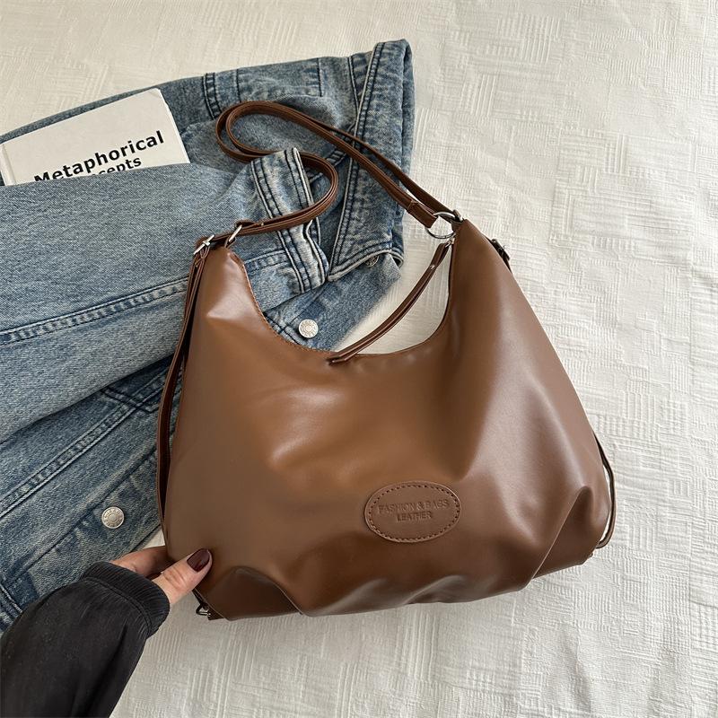 2025 New Winter Trendy Soft Leather Korean Version Large Capacity Chain Underarm Tote Bag Women's Bag Shoulder Messenger Bag