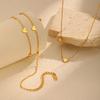 Minimalist Heart Charm Bracelet for Women, Gold Plated Stainless Steel Chain Bracelet, Waterproof Jewelry Party Gifts