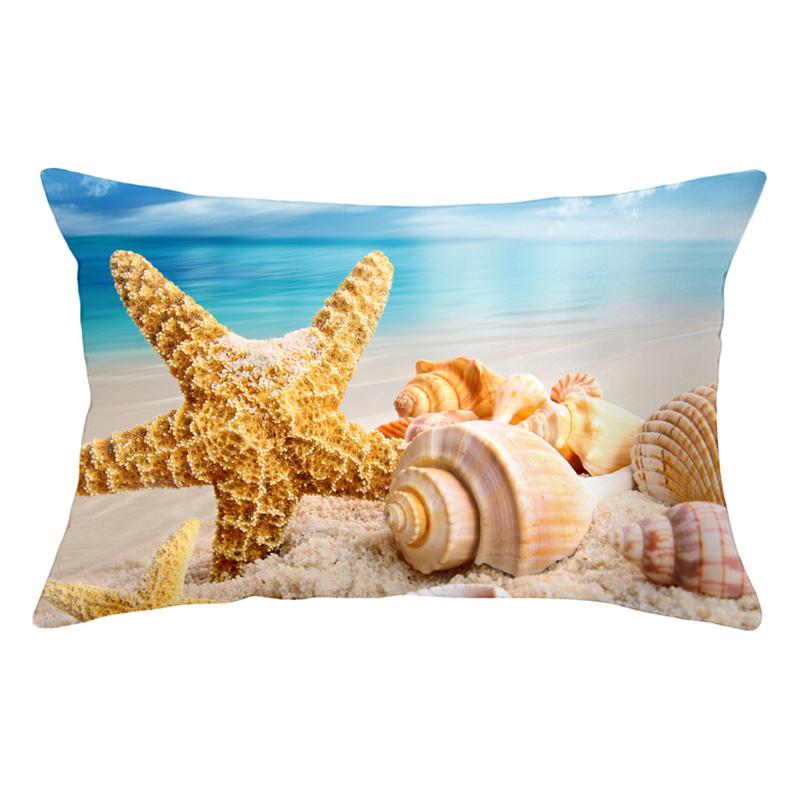 30x50cm Ins Sommer Strand Kissenbezug Meer Seestern Muschel Shell Kissen Abdeckung Sofa Hause Dekoration Landschaft Polyester kissenbezüge