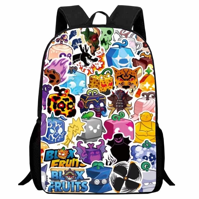 Stampa Roblox Blox Fruits Zaino Scolastico Studente Cartone Animato Merchandising Gioco Zaino Ragazzi Ragazze