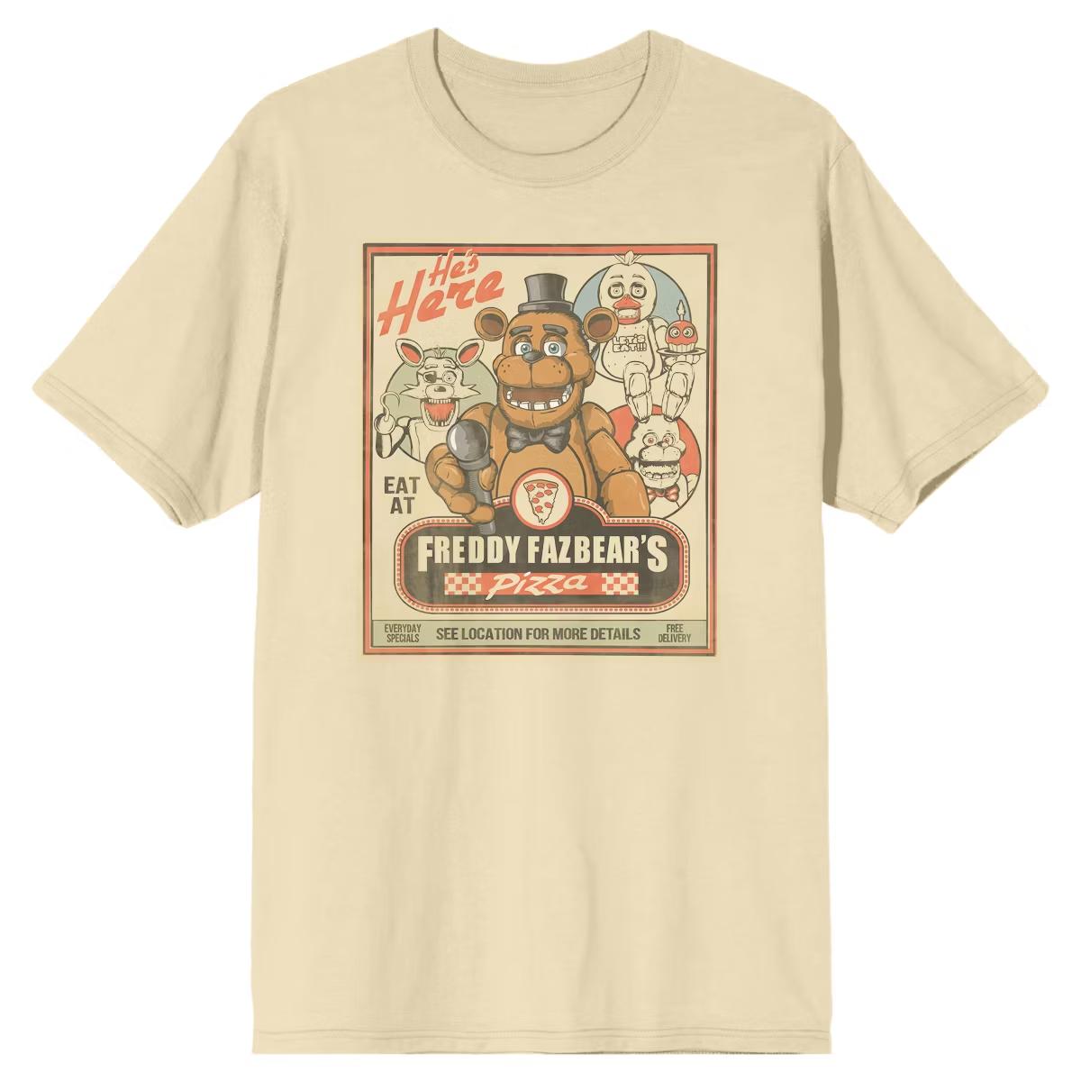 

Five Nights At Freddy s Freddy Fazbear s Pizza T-shirt High Quality Cotton Clothes Oversize Men Women Tee Clothing Unisex Tops S разноцветный