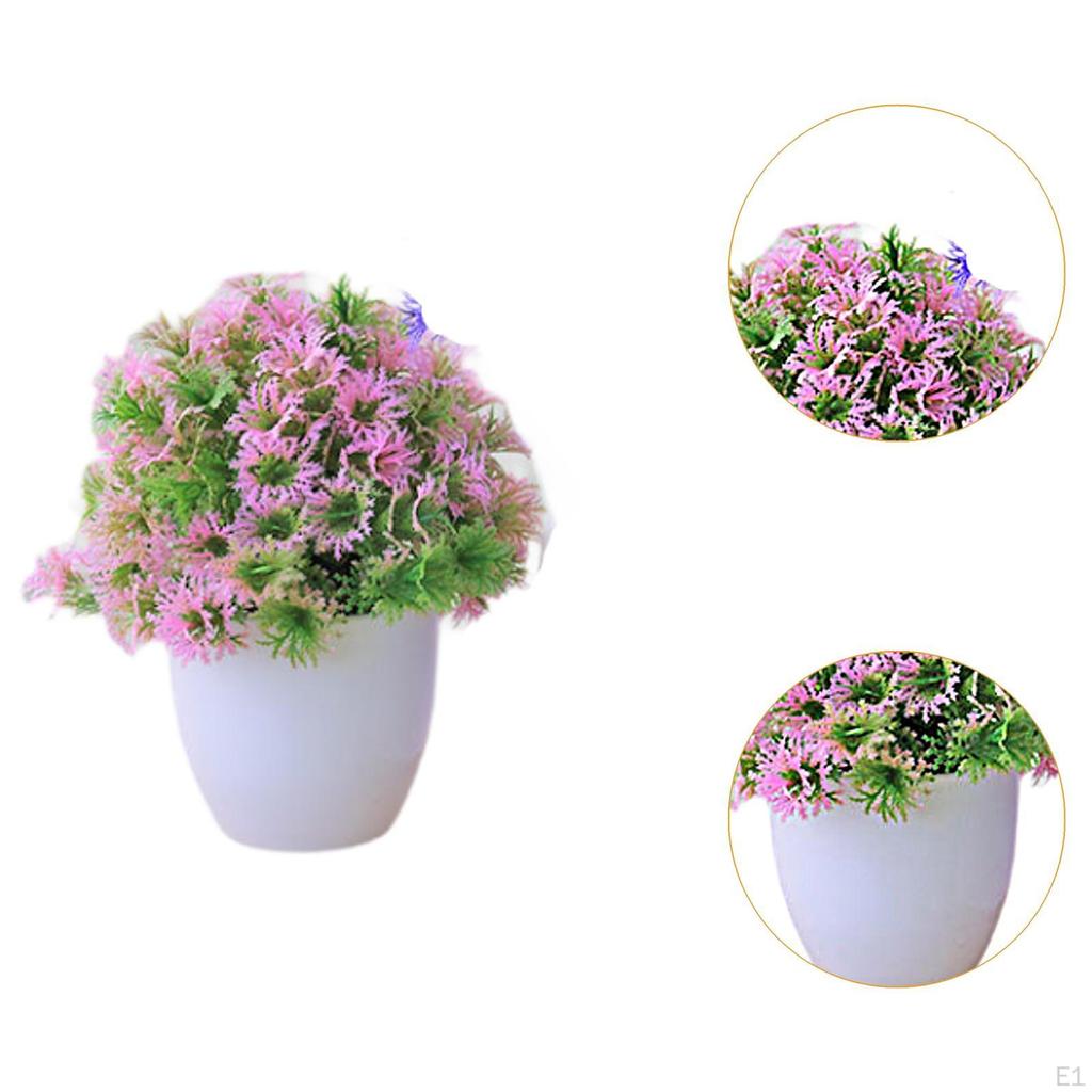 Artificial Bonsai Potted Flower Art Crafts Simulation Plants Table Ornament for Entrance Farmhouse