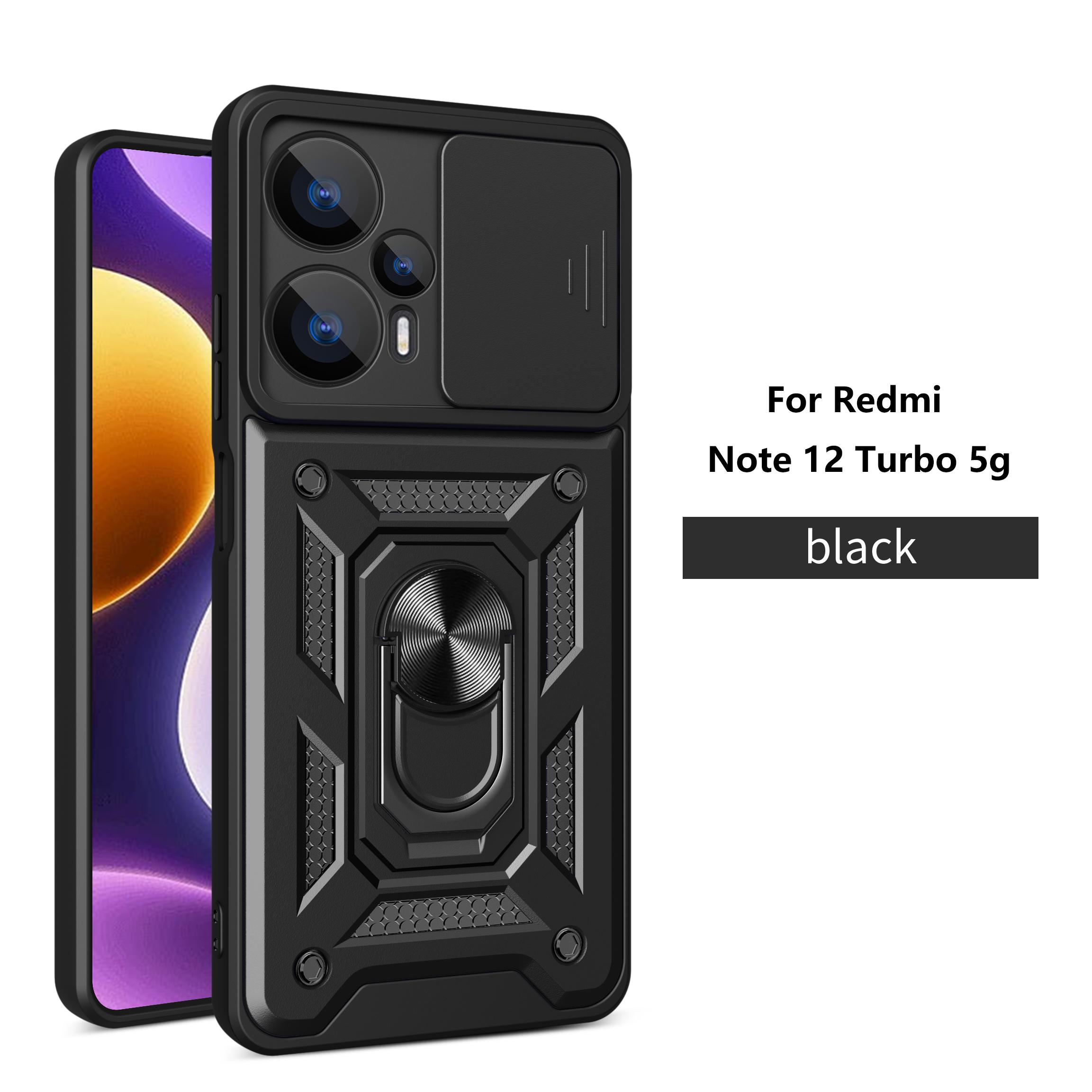 

Чехол для Xiaomi Poco F5 Чехол-книжка Poco F5 Чехол Poco F5 с магнитным кольцом-держателем Бронированный чехол для телефона Слайдер для защиты камеры Задняя крышка Poco F5