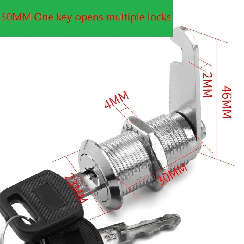 Zámky pro kartotéky/Zboží/Zásuvkové skříňky se 2 klíči Zámek Nábytkové kování Zámek dveří skříně Pro kancelářský stůl Poštovní schránka Vačkové zámky