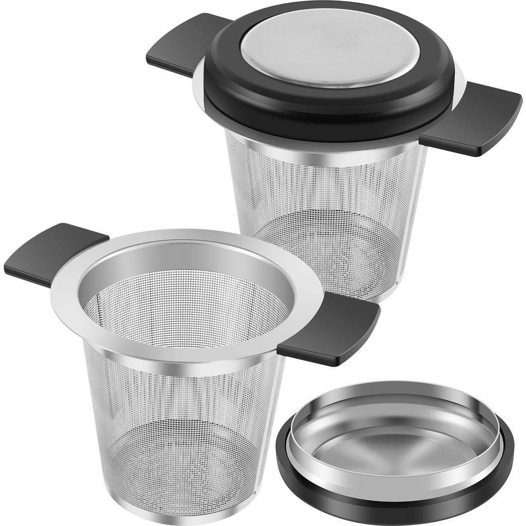4/2Pcs Stainless Steel Filter Tea Makers Can be Reused Tea Maker Easy Clean Loose Leaf Tea Filters