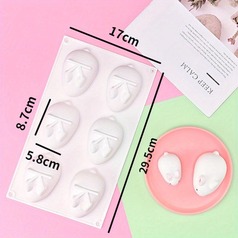 

Silicone RabbitMold Fondant BunnyMold Chocolate CakeMold 6-cavity Mousse Cake Decoration Dessert Baking Mold DIY Candle Model