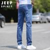 JEEP SPIRIT Men's Straight Fit Casual Micro-Elastic Denim Jeans