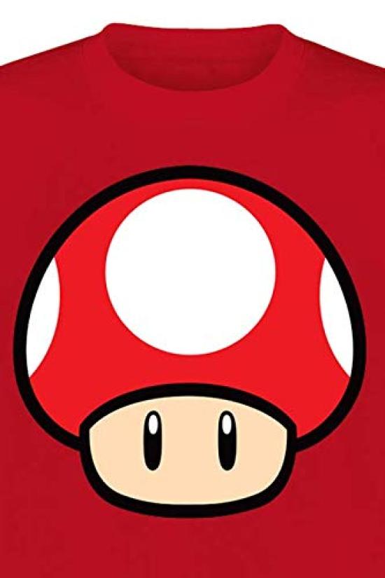 Nintendo Super Mario Power Up Mushroom Game Official [Heroes Inc] T-Shirt, T-Shirt, T-Shirt (Medium)