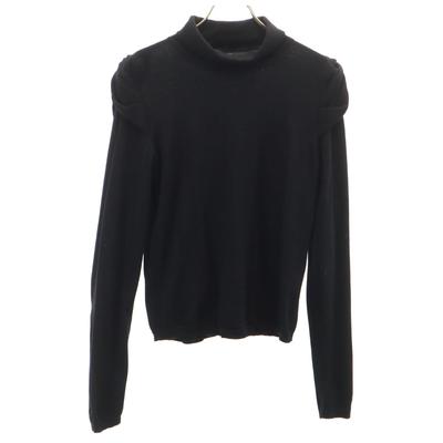 FOXEY Trui met lange mouwen en col, maat 42, zwart gebreid, dames, gebruikt