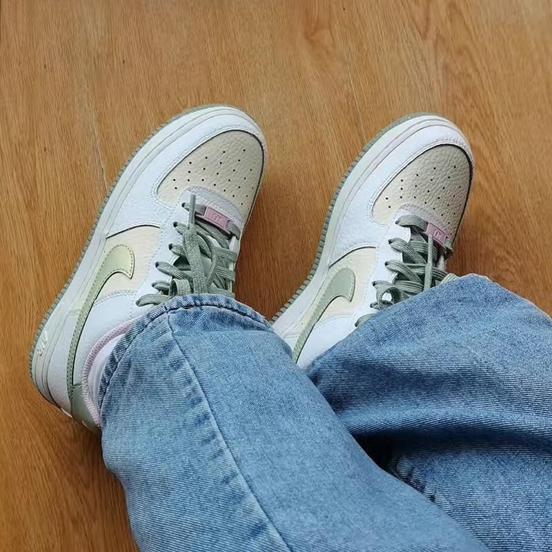 New Nike Air Force 1 Low Summit White Honeydew GS DQ0360-100