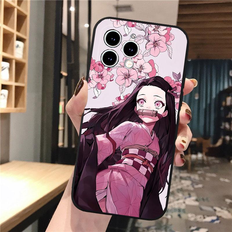 Nezuko Kamado Demon Slayer Phone Case For iphone 17 Pro Max Air 16 15 14 13 Pro Max 15 16 Pro 15Plus Shell