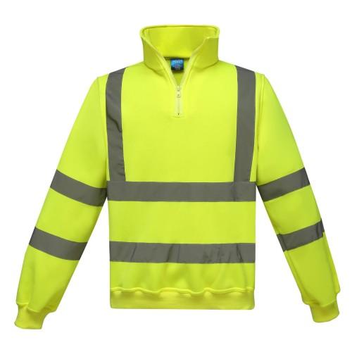 Yoko Unisex Adult Hi-Vis Quarter Zip Sweatshirt