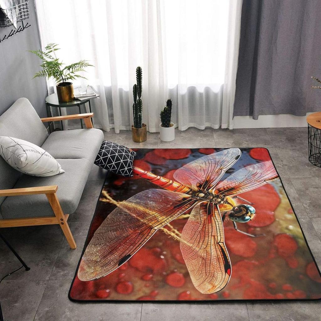 Non-Slip Doormat Low Profile Floor Mats Sugar Skull Rose Area Rug Entrance Mat Machine Washable Carpet for Bedroom Dining Room