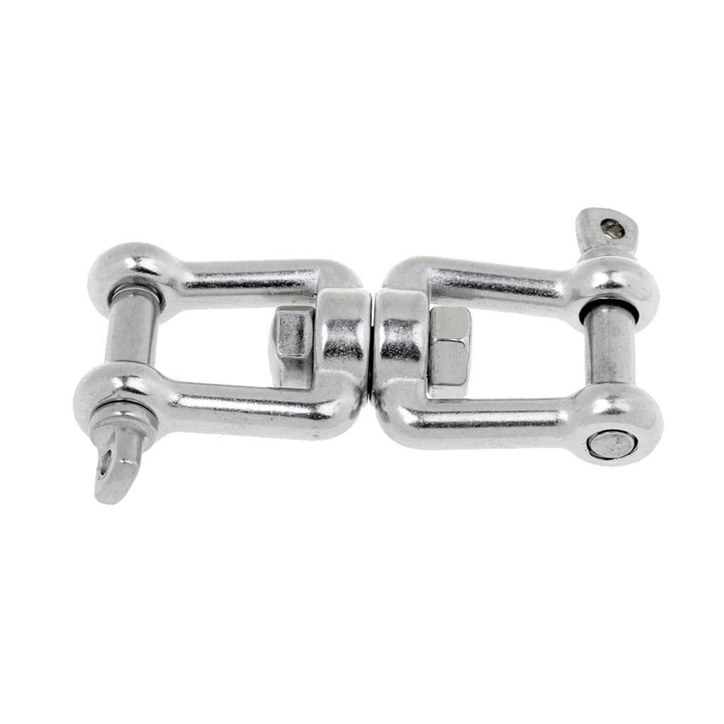 Marine Grade Steel Anchor Swivel Shackle with Double Swivel Jaw Designs Corrosions Resistant Chain Connector for Boats