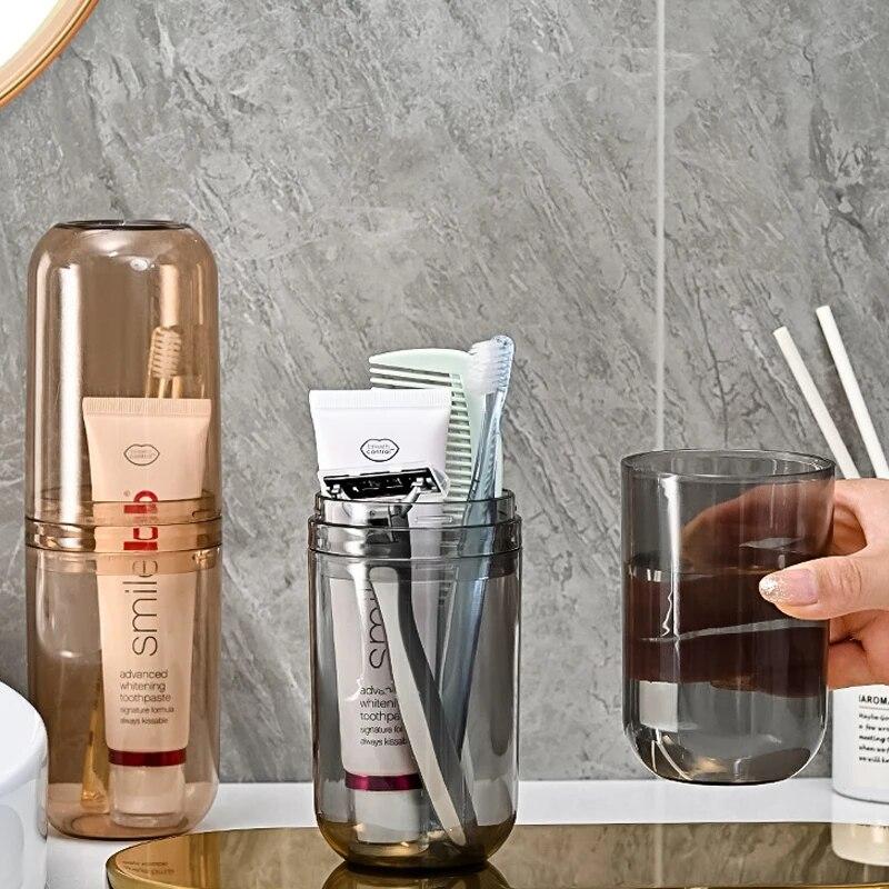 Podróżny przenośny kubek do płukania ust, pudełko do przechowywania szczoteczek do zębów, kubek do mycia zębów, akcesoria podróżne, kubek dentystyczny, proste prezenty premium
