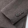 DAISHU Men's Detachable Down Liner Wool Blend Overcoat