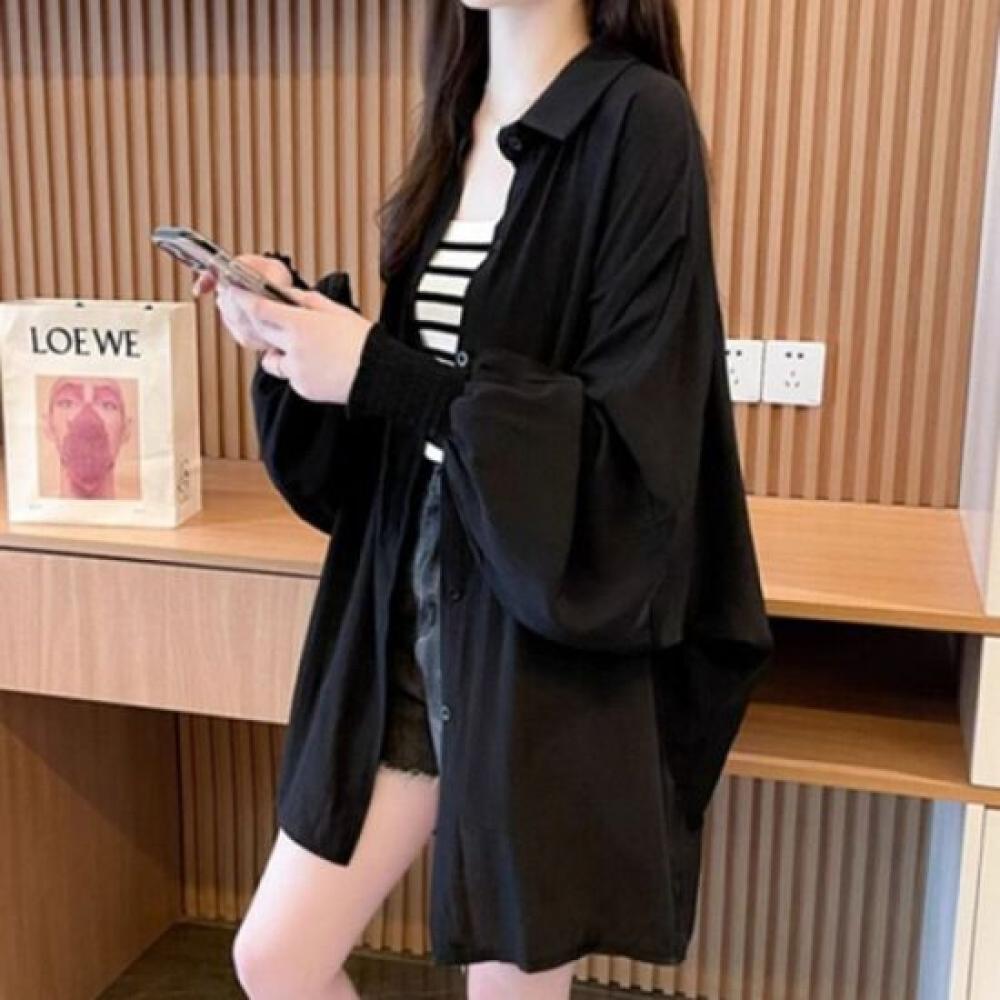 Navava Unisex Loose Fit Thin Cool Summer Long Sleeve Shirt Nb2170