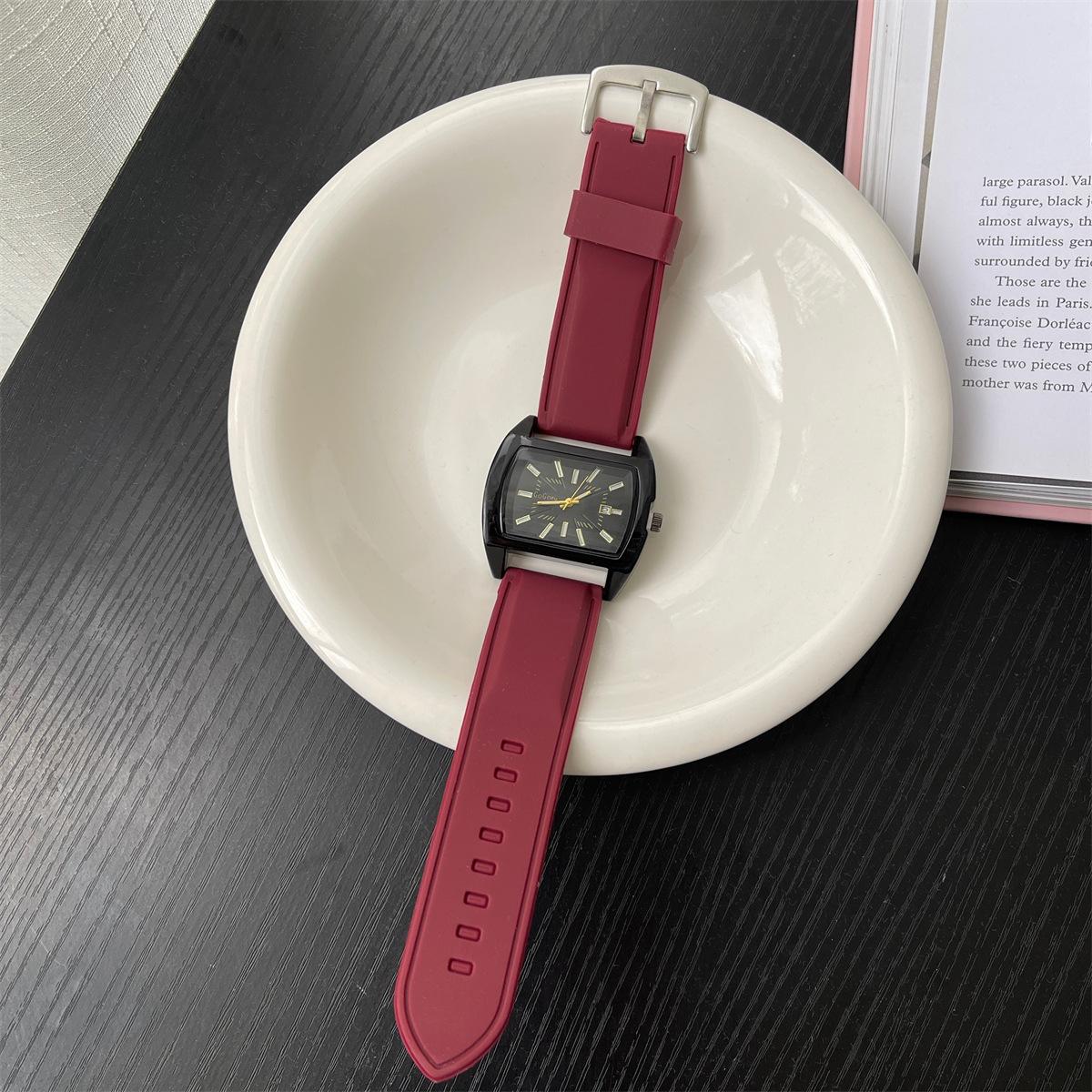 Watch High Value Student Square Trend Large Dial Youth Simple Casual Quartz Watch