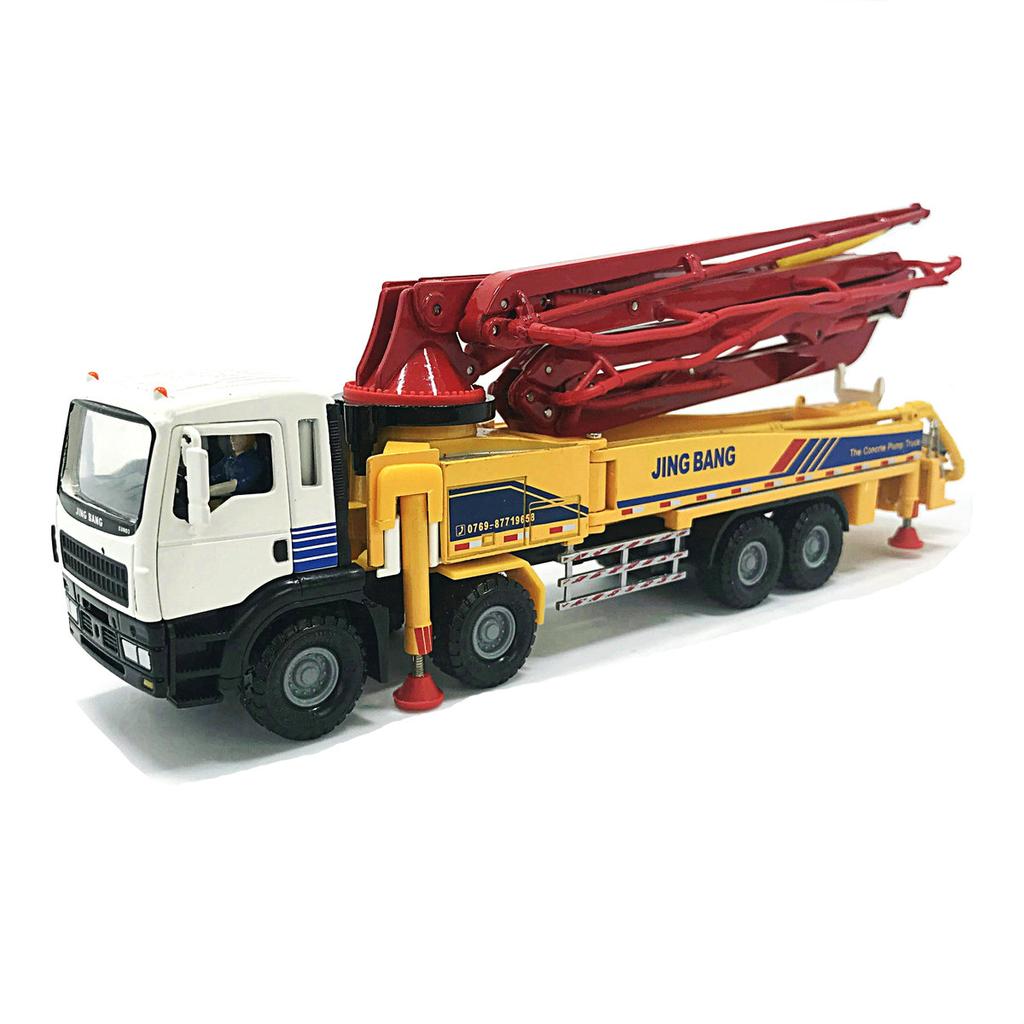 1:50 Alloy Concrete Cement Pump Truck Model Toys Transport Engineering Vehicle Multiple Movable Locations Car Kids Gifts