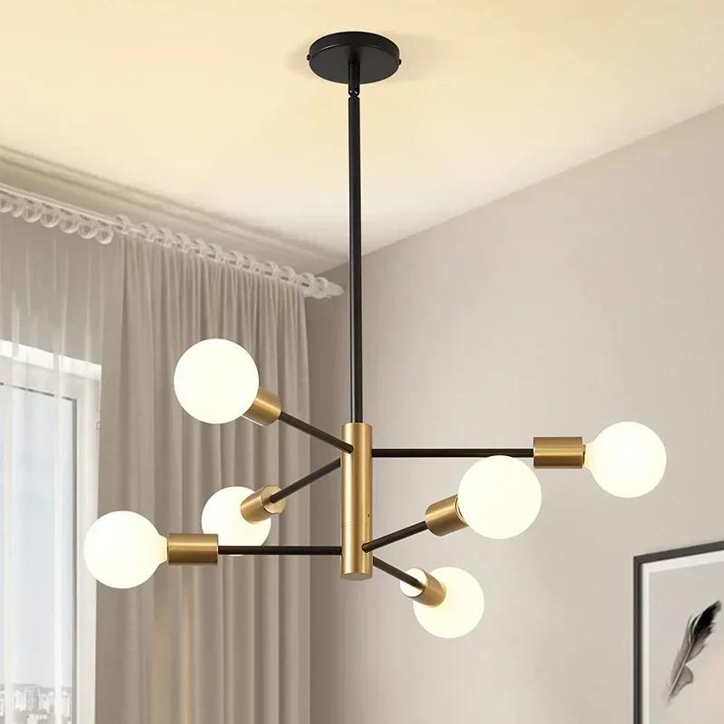 Postmodern Living Room Chandelier Dining Room Bedroom Light Luxury Nordic Lamps Simple Atmospheric Molecular Lamp  Home Decor