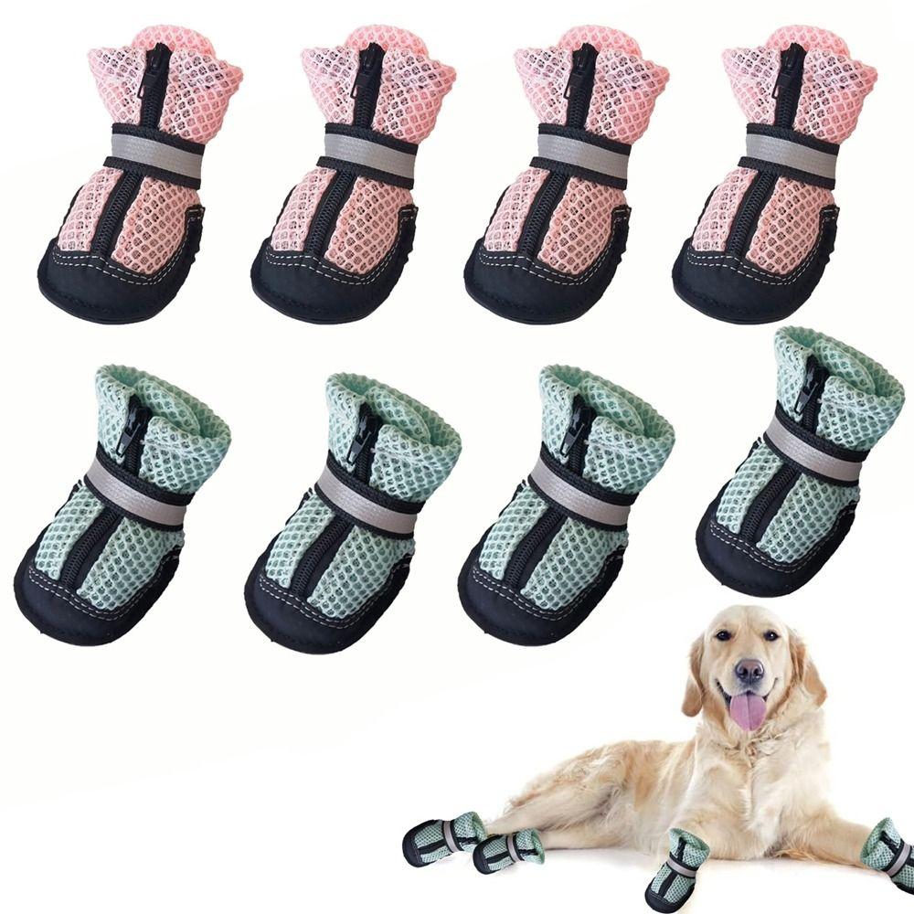 Soft Dog Net Shoes Breathable Dog Walking Boots Pet Supplies Mesh Pet Shoe Cover Indoor