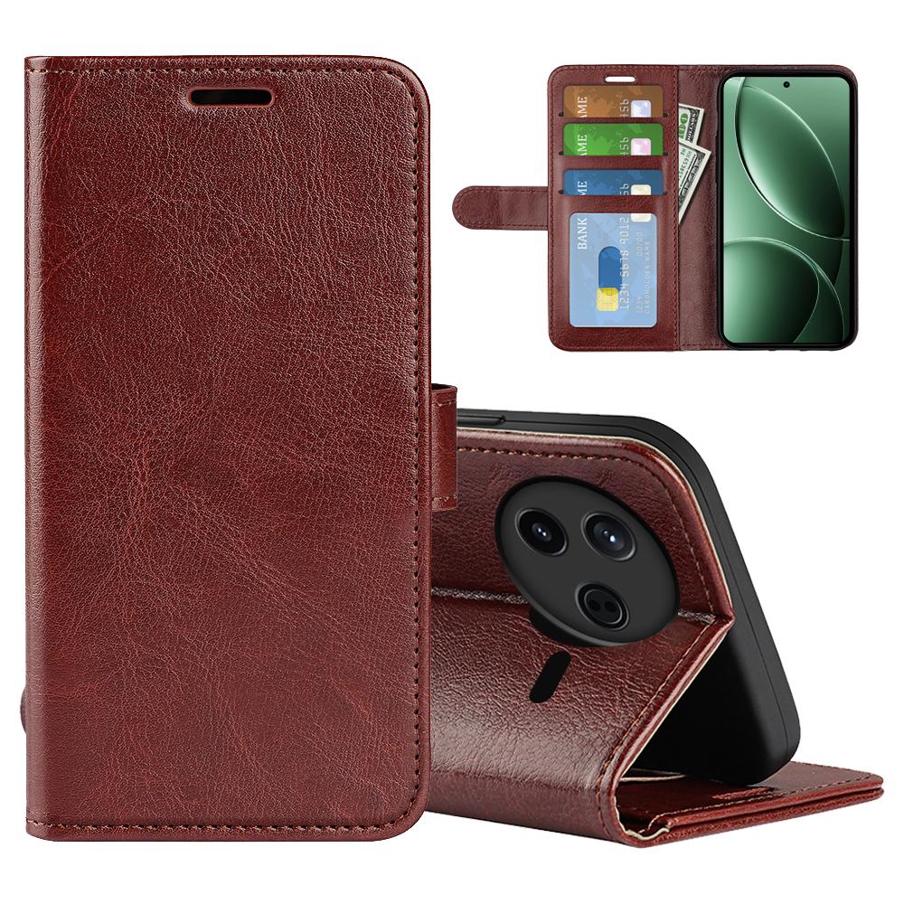 For Xiaomi Redmi K80 5G Case Crazy Horse Texture Stand Leather Phone Cover
