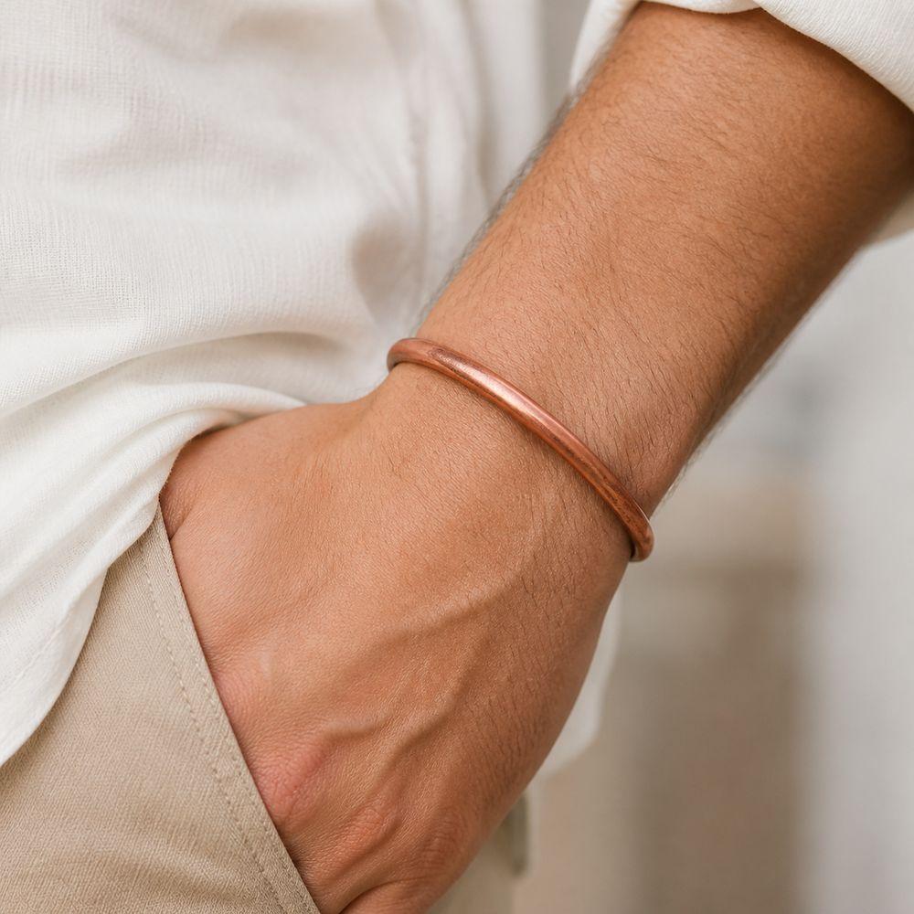 Bracciale a polsino impermeabile Puro Rame Bracciale a polsino in rame Unisex Bracciale per Uomo e Donna