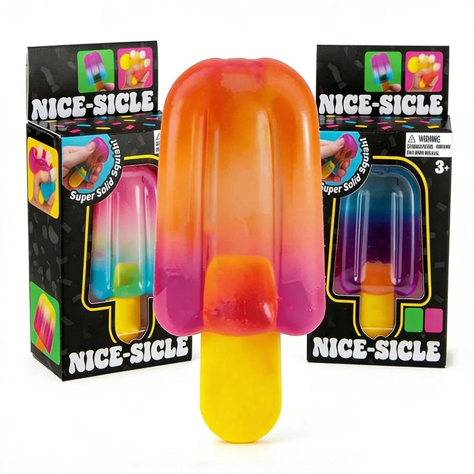 Schylling Needoh Nice Cube Sensory  Nice-Sicle Stress Relief Squishy Cube Anti-Anxiety Squeeze Object For Focus Adhd Population