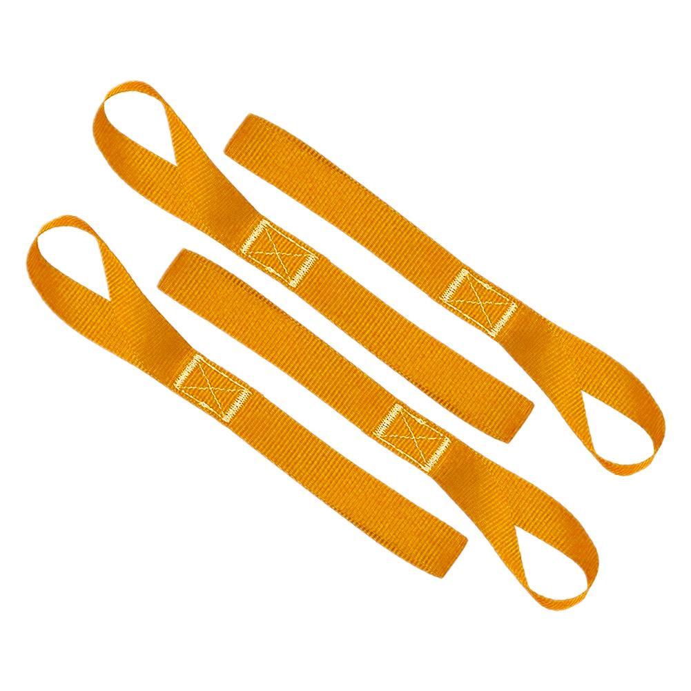 4pcs 15.9inch Soft Loop Tie Down Straps For Securing Cargo ATV UTV Motorcycles Scooters Dirt Bikes Lawn Garden Equipment