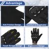 Motoforti Long Finger Gloves Motorcycle Gloves Cycling Gloves for Climbing Motorcycling Hiking Cycling Rubber/Plastic 19.5x11cm