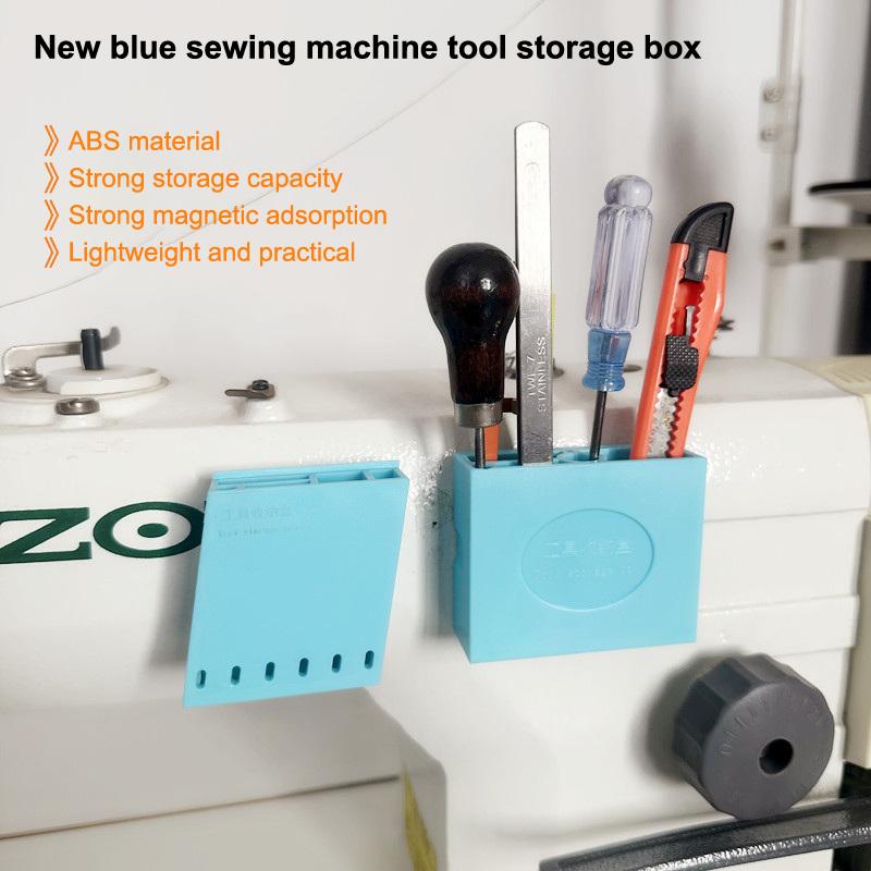 Magnetic Sewing Machine Tool Box on Industrial Flatbed & Overlockers