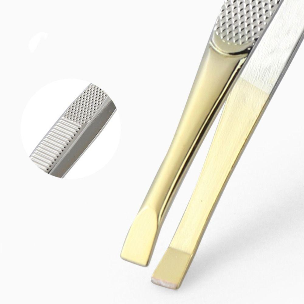 Slant Tip Eye Brow Clips Flat Tip Face Hair Removal Tools Professional Eyelash Curler Girl