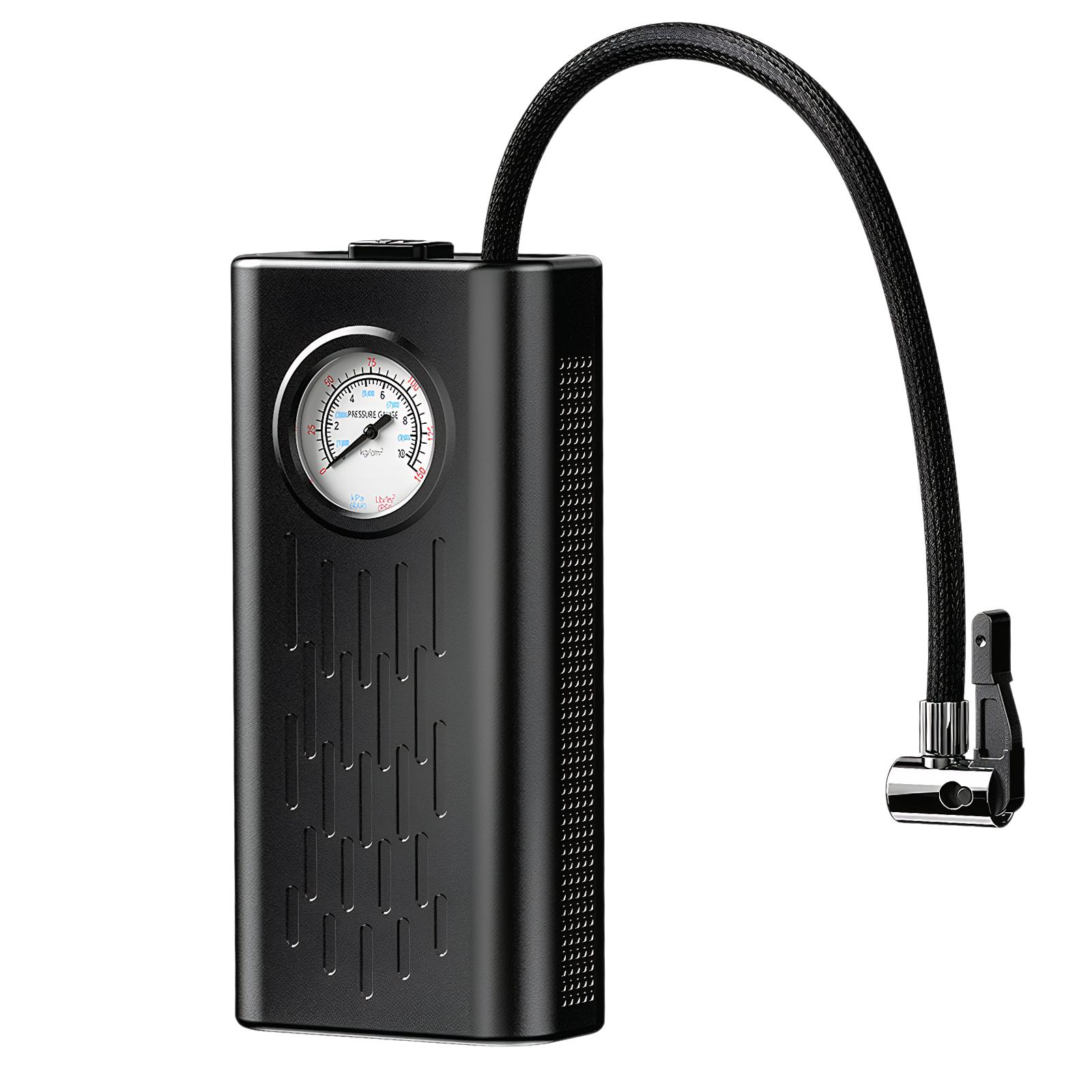 

Tire Inflator Portable Air Compressor with Pointer Pressure Gauge Tire Pump for Car Bike Motorcycle Ball чорний