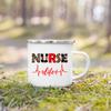 Nurse Life Print Mugs Enamel Mugs Creative Coffee Cups Drinks Dessert Breakfast Milk Cup Handle Drinkware Best Gifts for Nurse