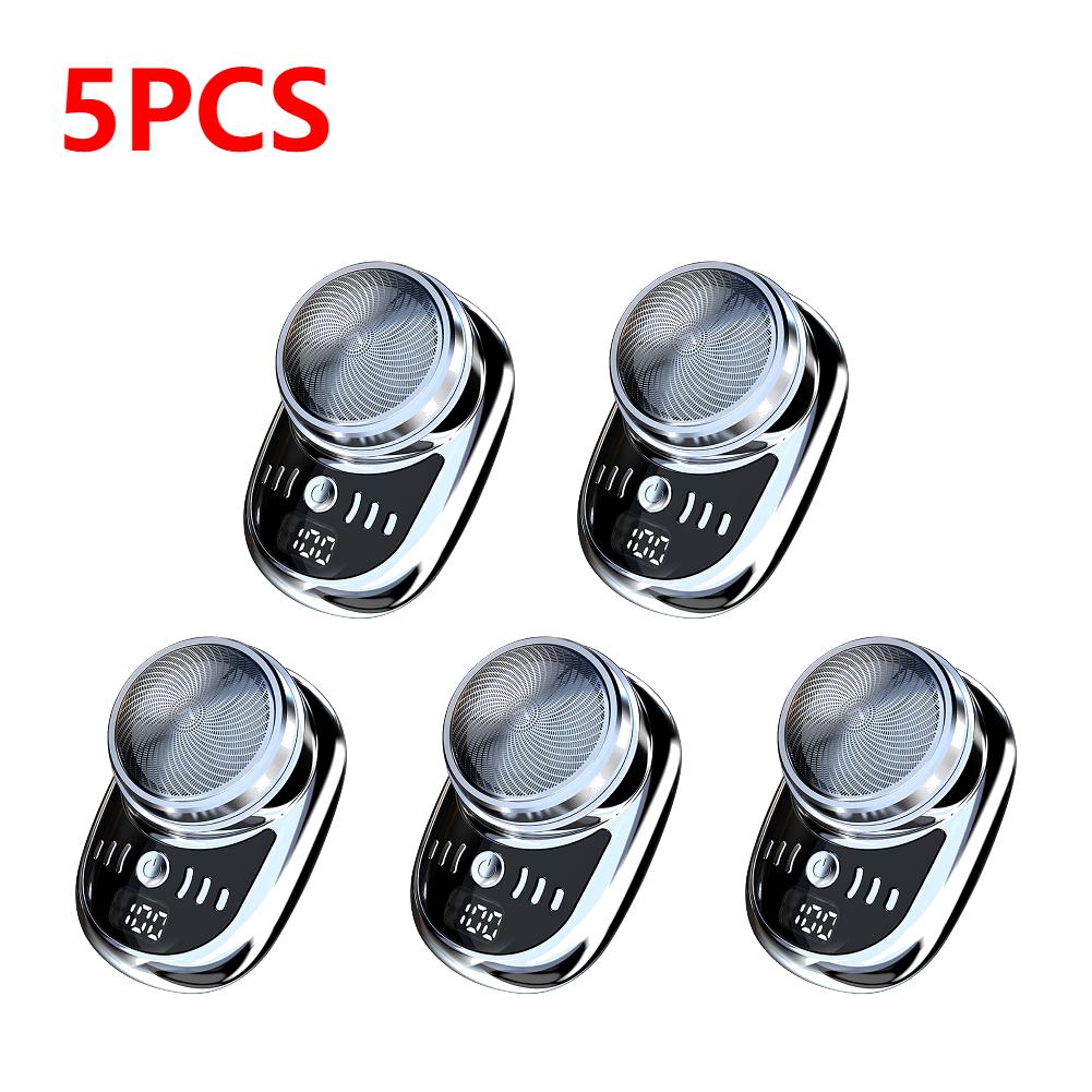 Men Mini Electric Travel Shaver with Digital Display Face Beard Trimmer Washable Rechargeable Shaver Pocket Size Portable Shaver
